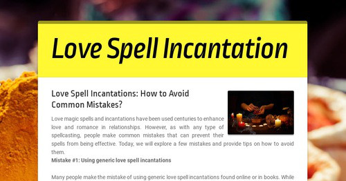 Love Spell Incantation | Smore Newsletters