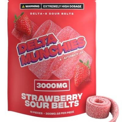 DELTA MUNCHIES – DELTA 8 EDIBLE – STRAWBERRY SOUR BELTS – 3000MG Profile Picture