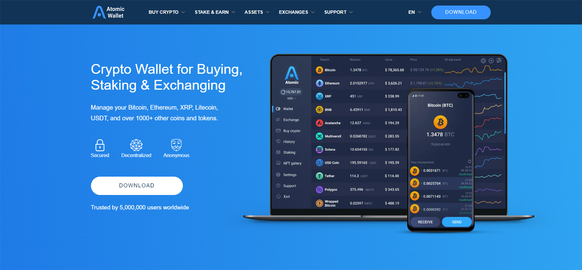 Atomic Wallet | BTC Wallet for Desktop and Mobile