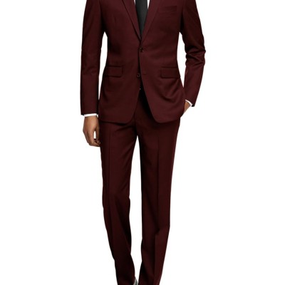 Mens Slim Fit Suit Burgundy Profile Picture