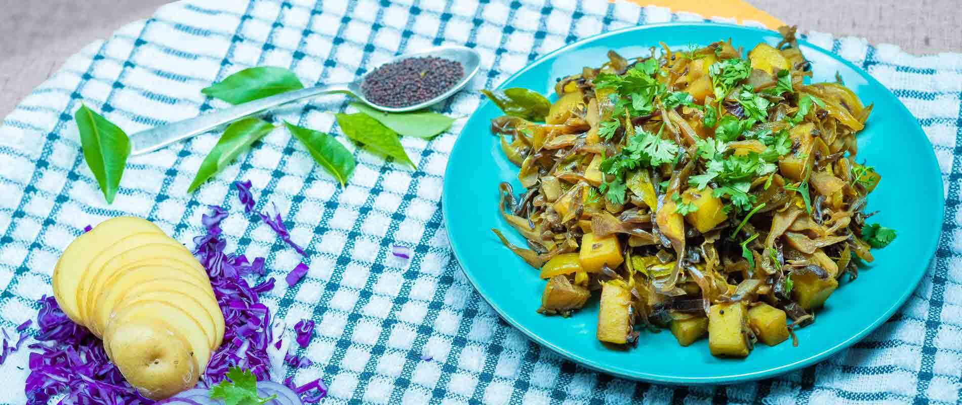 Gut-Friendly Purple Cabbage Aloo Sabji Delight