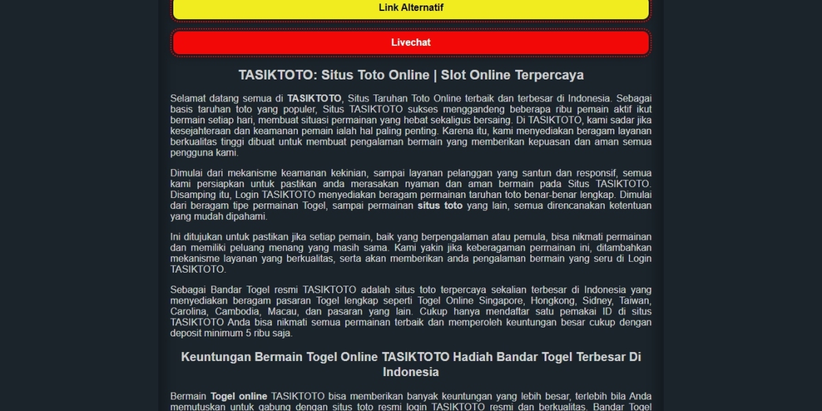 Sejarah dan Evolusi Tasiktoto di Indonesia