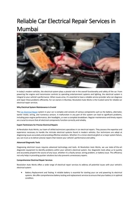 Reliable Car Electrical Repair Services in Mumbai.pdf