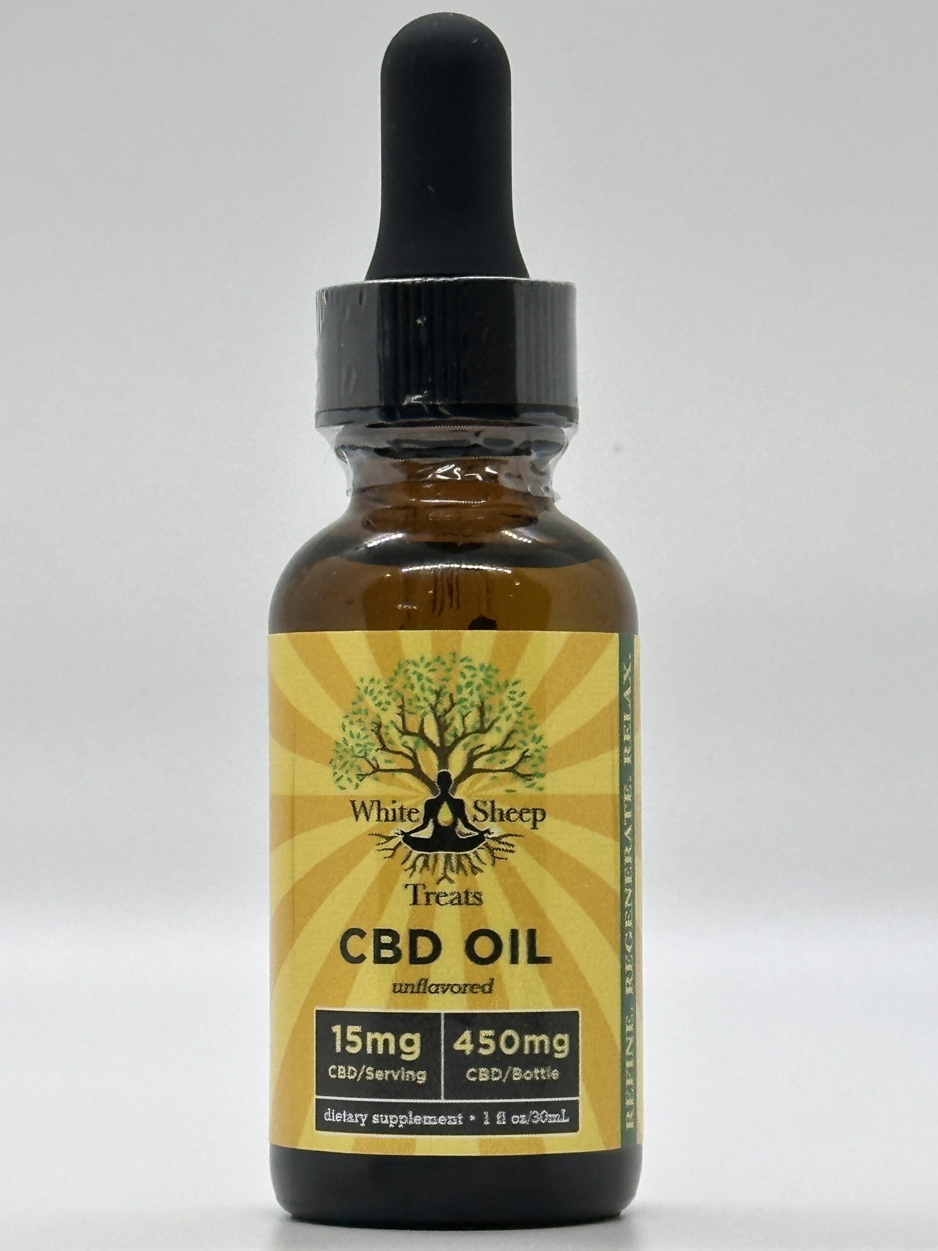 Unflavored CBD tincture for daily use | White Sheep Treats