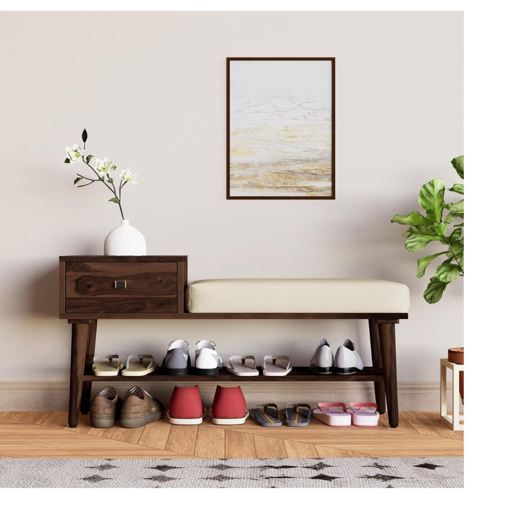 Buy Wooden Shoe rack Organizer ( Walnut Finish) up to 70% off at Apkainterior