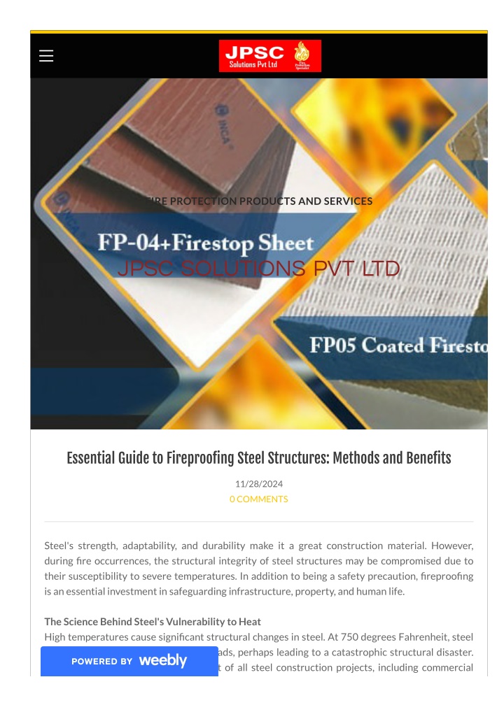 PPT - Essential Guide to Fireproofing Steel Structures Methods and Benefits PowerPoint Presentation - ID:13815232